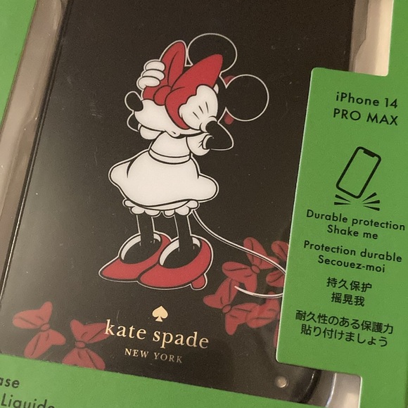 KATE SPADE DISNEY MINNIE MOUSE FLOATING BOW IPHONE 14  CASE - Picture 3 of 5
